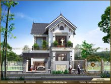 Dự Án Thiết Kế Biệt Thự 2 Tầng Mái Thái Nhà A.Tùng Thạch Thất Hà Nội