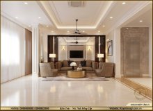 Không gian rộng lớn phù hợp với sofa tân cổ điển