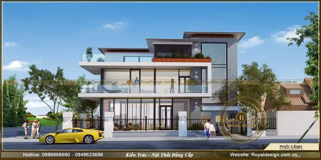 Ngoại thất được thiết kế với khối hình vuông lạ mắt