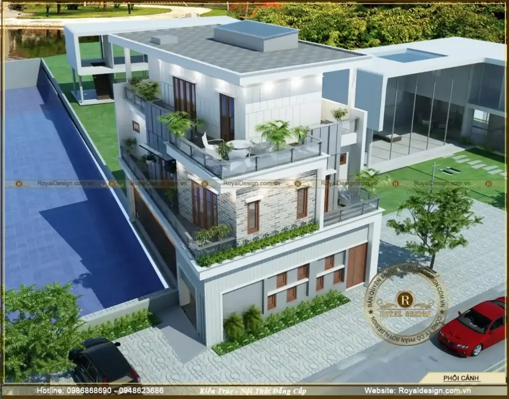 Biệt thự được thiết kế rất linh hoạt, đảm bảo tính chất thẩm mỹ và công năng sử dụng