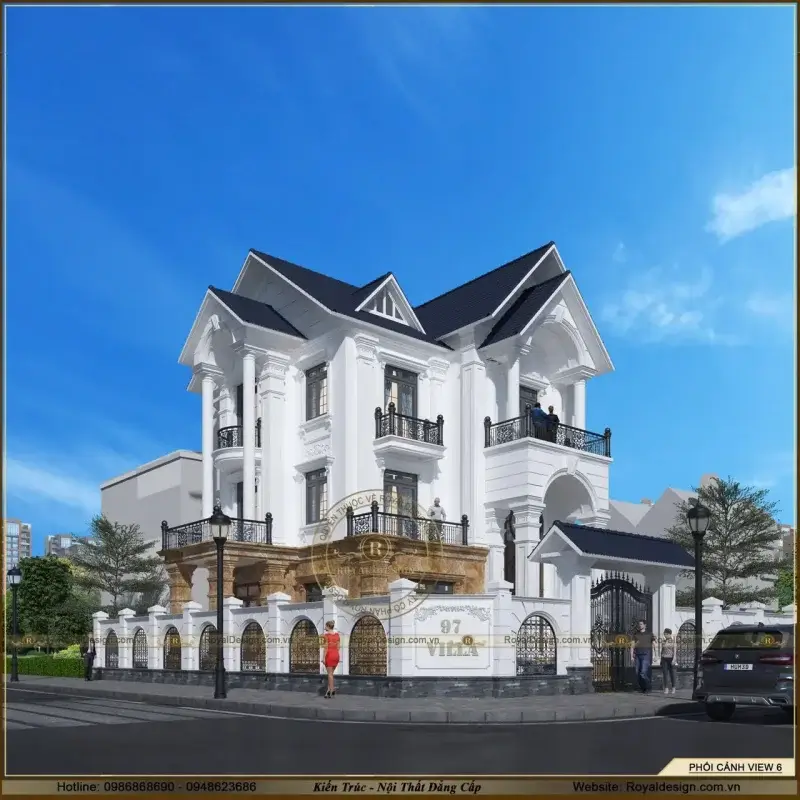 Mặt tiền nổi bật của căn biệt thự
