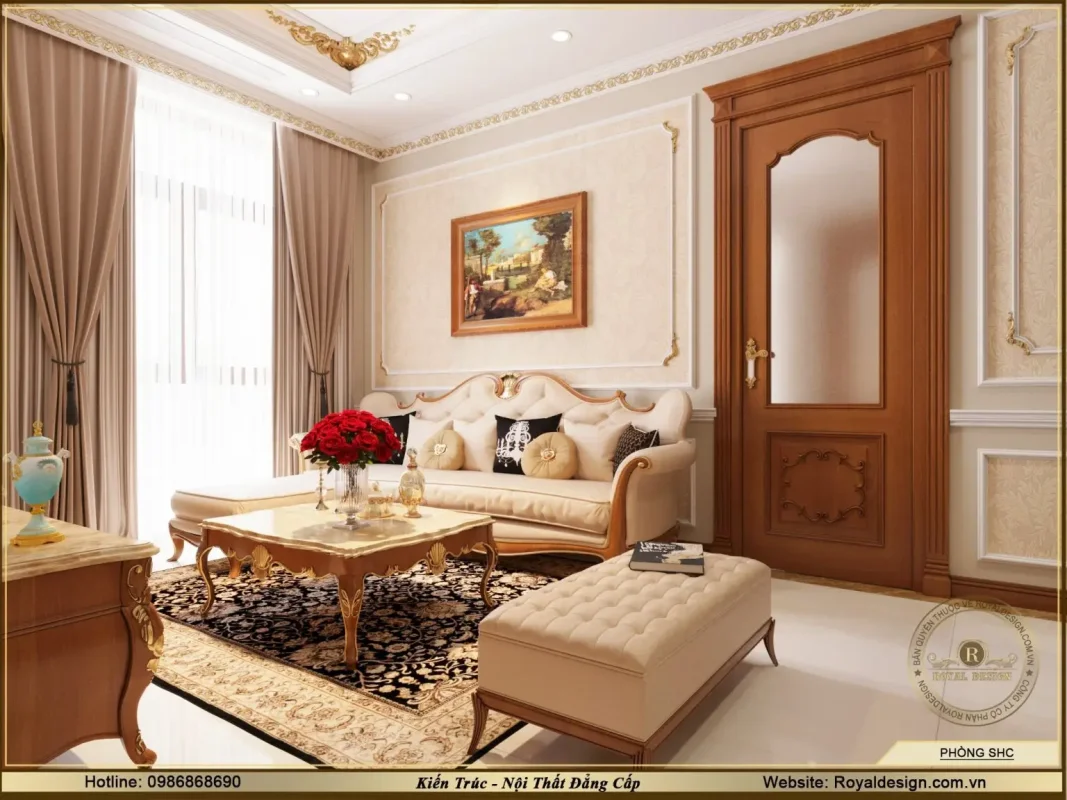 Sofa tân cổ điển mềm mại tạo sự thoải mái cho gia chủ