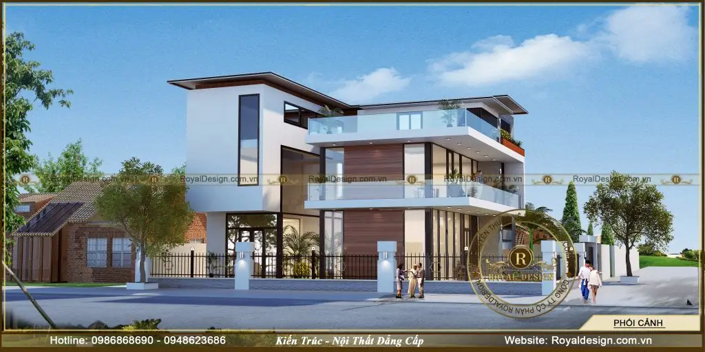 Tổng thể căn nhà nổi bật sự đơn giản, hiện đại và đầy đủ công năng 