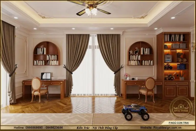 1 góc nhìn khác trong thiết kế nội thất phòng ngủ dành cho 2 cậu con trai của chủ nhà