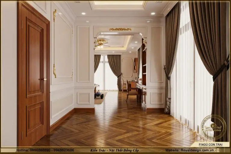 1 góc nhìn từ phòng thay đồ ra phòng ngủ