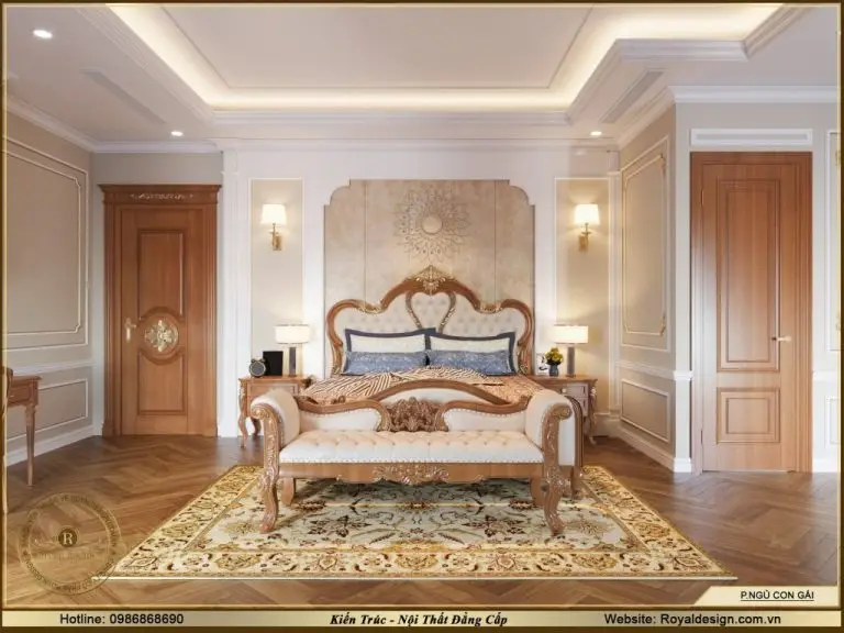 Góc nhìn 03 là diện đầu giường cũng được lựa chọn kiểu dáng điệu dà, tuy là tông màu gỗ nhưng khôn quá khô cứng
